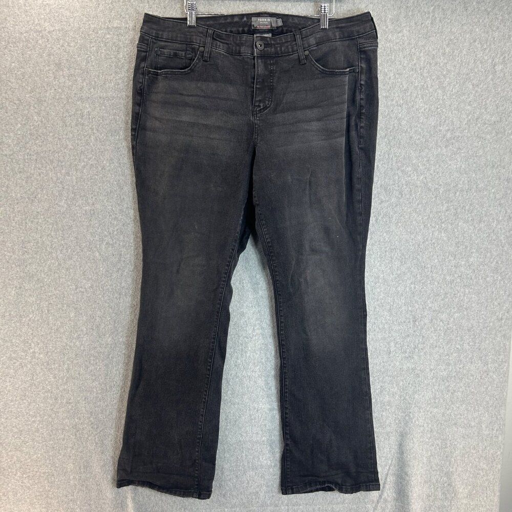 Torrid Womens 16 Regular MidRise Slim Boot Cut Jeans Black Jeans Vintage Stretch